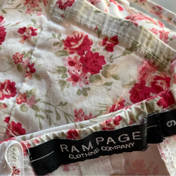 Floral rose sundress cotton spaghetti strap sun dress Rampage size 6 - Picture 9 of 9